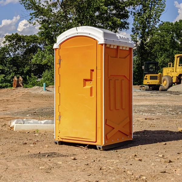 how often are the porta potties cleaned and serviced during a rental period in Advance IN